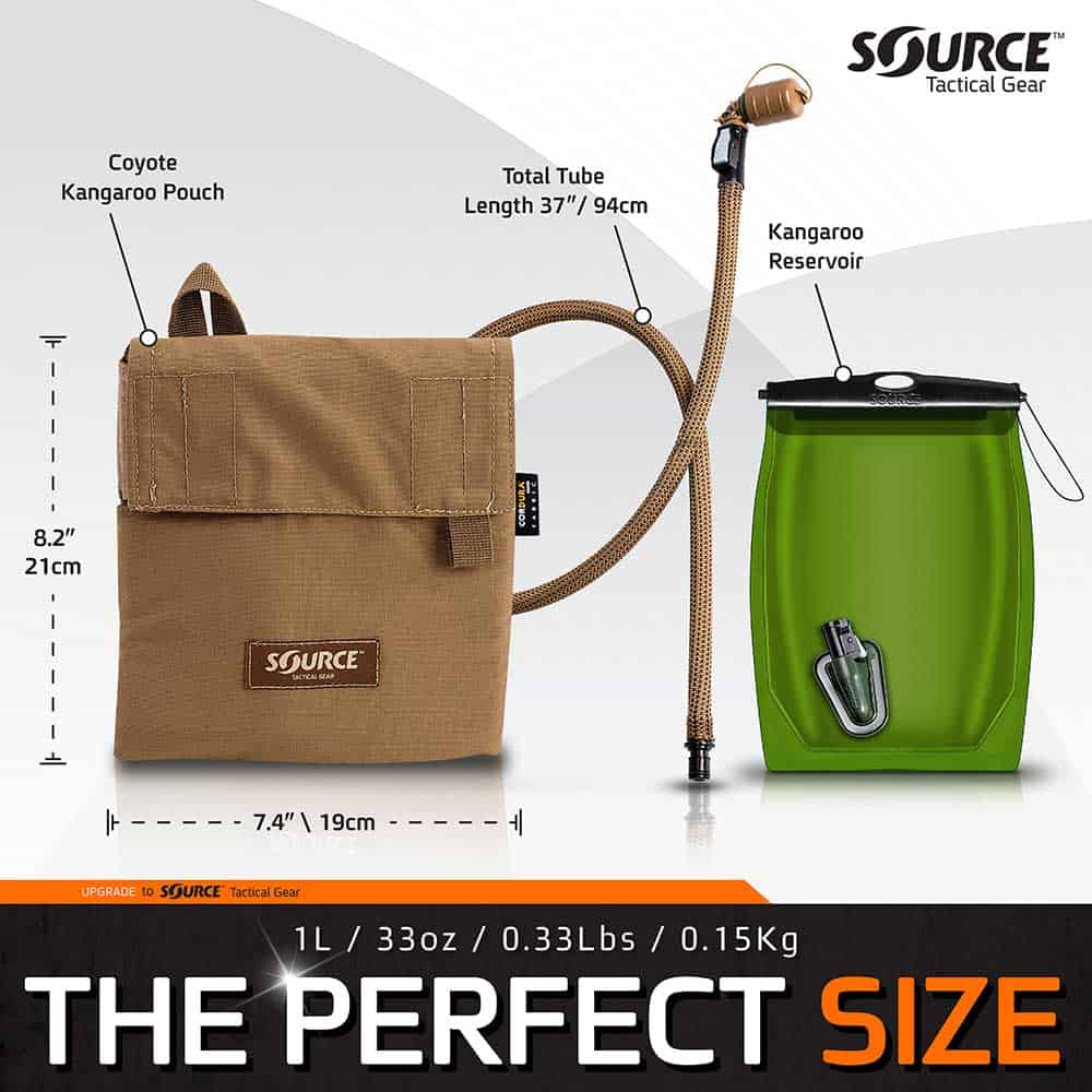 Kangaroo Pouch | Tactical Hydration Pack | 1L (32 oz.)