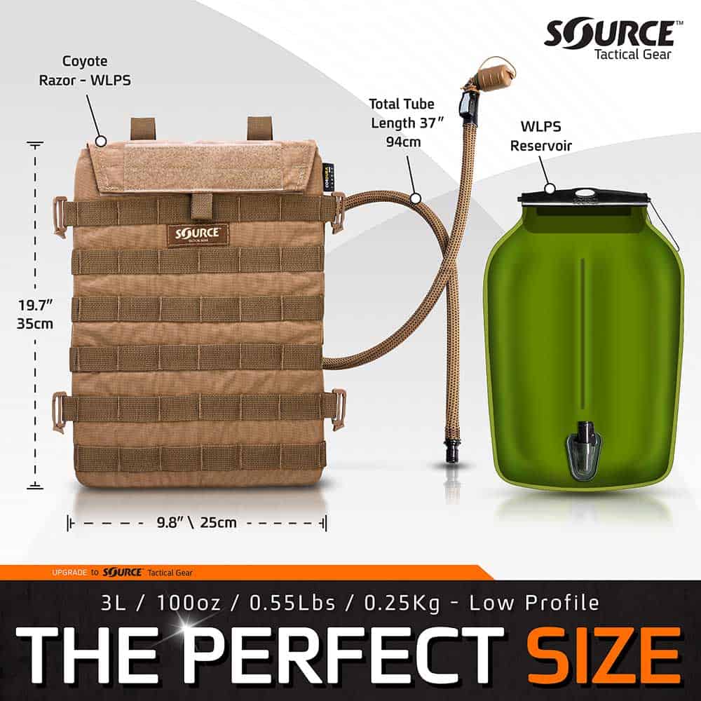 Razor | Low Profile MOLLE Hydration Pouch | 3L (100 oz.)
